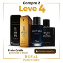 Combo 4 Perfumes Masculinos Importados (100ml) - 1 Million | Invictus | Sauvage| Bleu [FRETE GRÁTIS]
